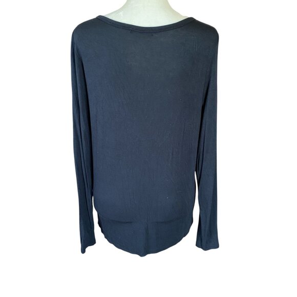 Studio 1886 black long sleeve pullover stretchy tunic top sequin pocket size M - Picture 4 of 7